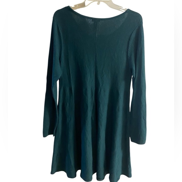 J Jill evergreen midi swing dress knit long sleeve Medium NWT - Picture 2 of 8